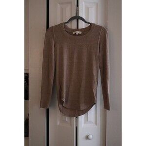 LOFT Petite Scoop Neck Sweater – XSP (Tan)